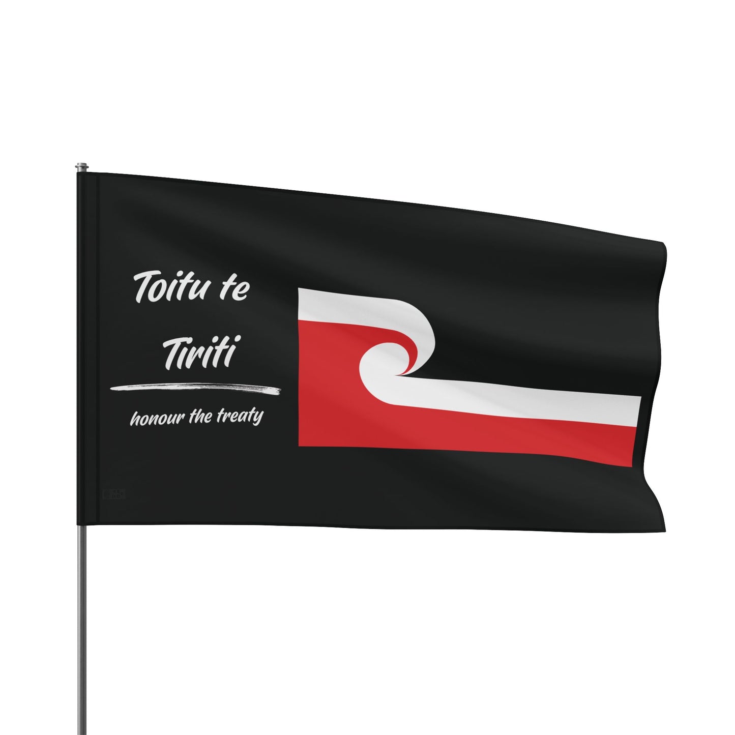 Tino Rangatiratanga & Toitu te Tiriti Single Sided Flag Ver 2 ( 3 sizes available)
