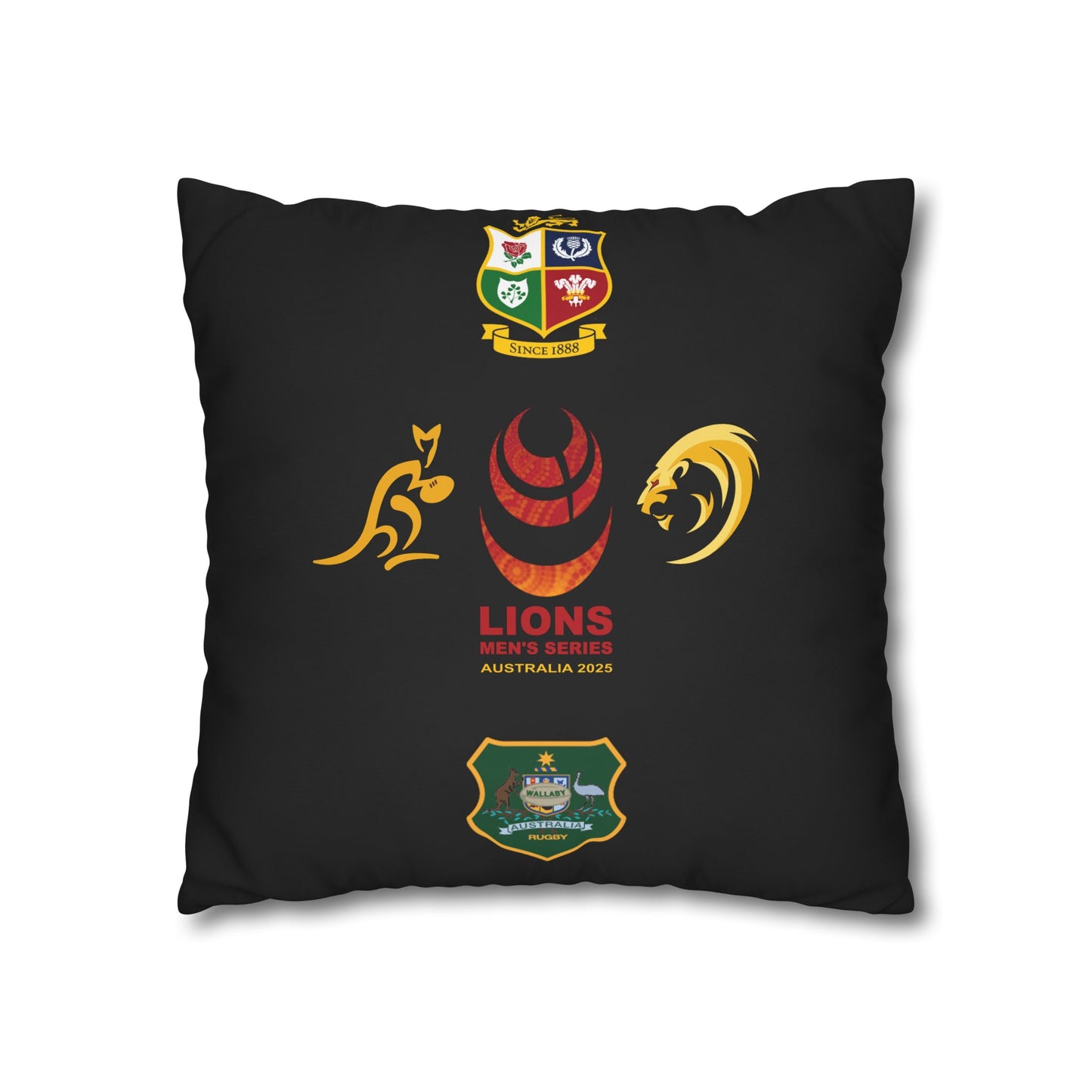 Lions Rugby Tour 2025 Collection - Square Poly Canvas Pillowcase