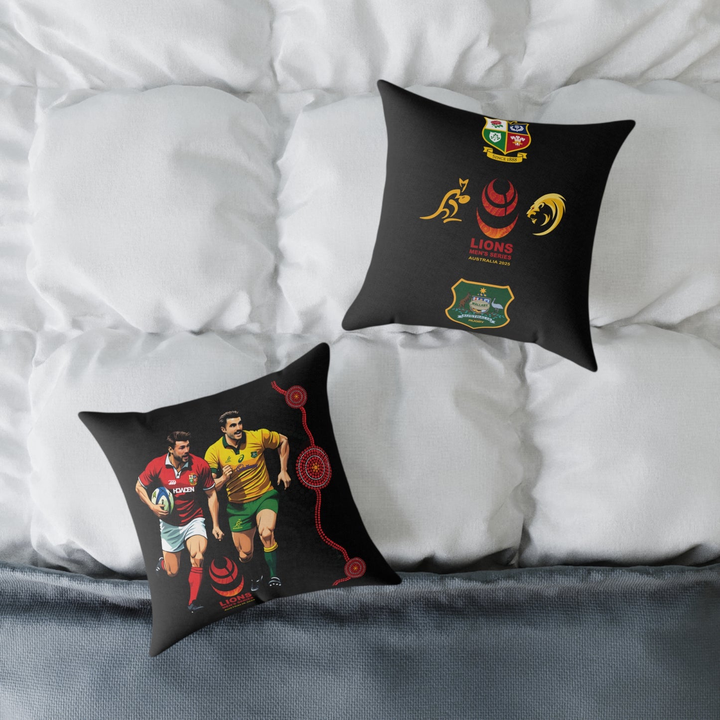 Lions Rugby Tour 2025 Collection - Square Poly Canvas Pillow