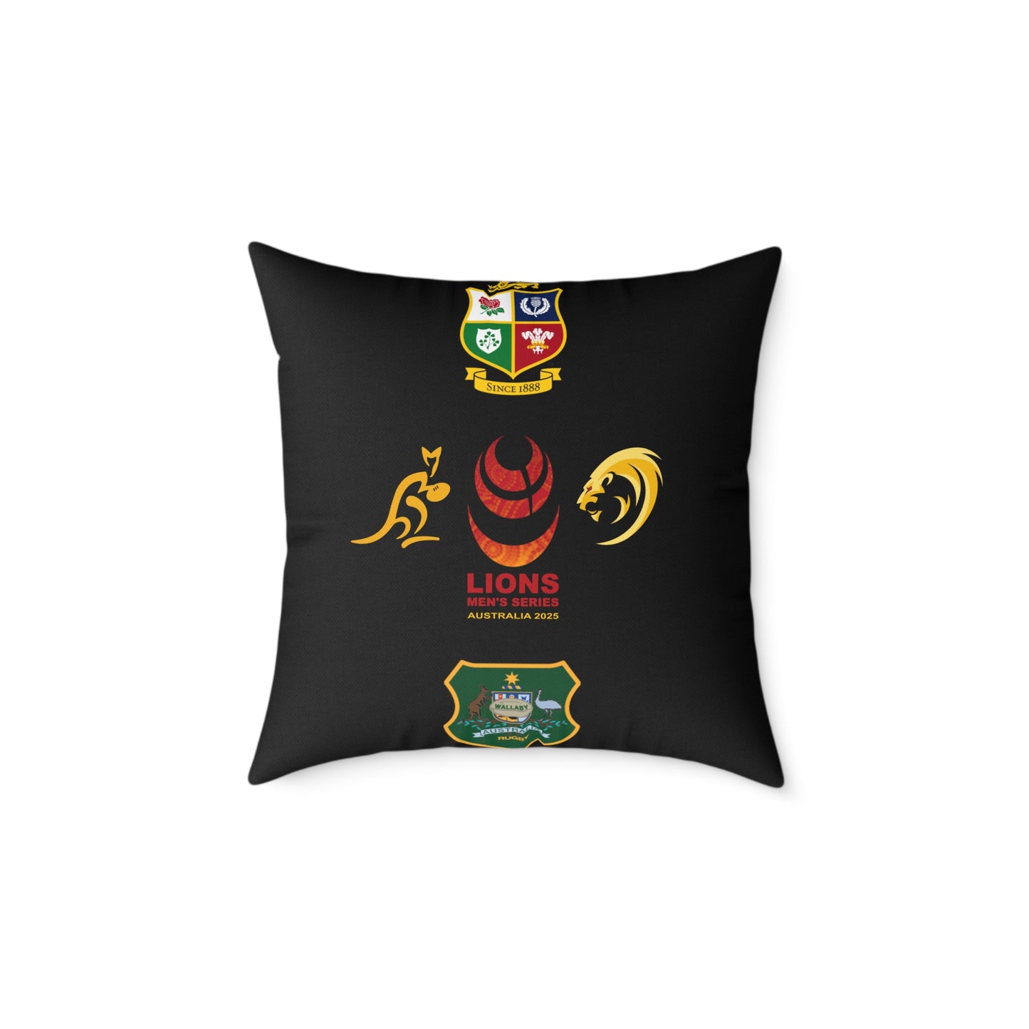 Lions Rugby Tour 2025 Collection - Square Poly Canvas Pillow