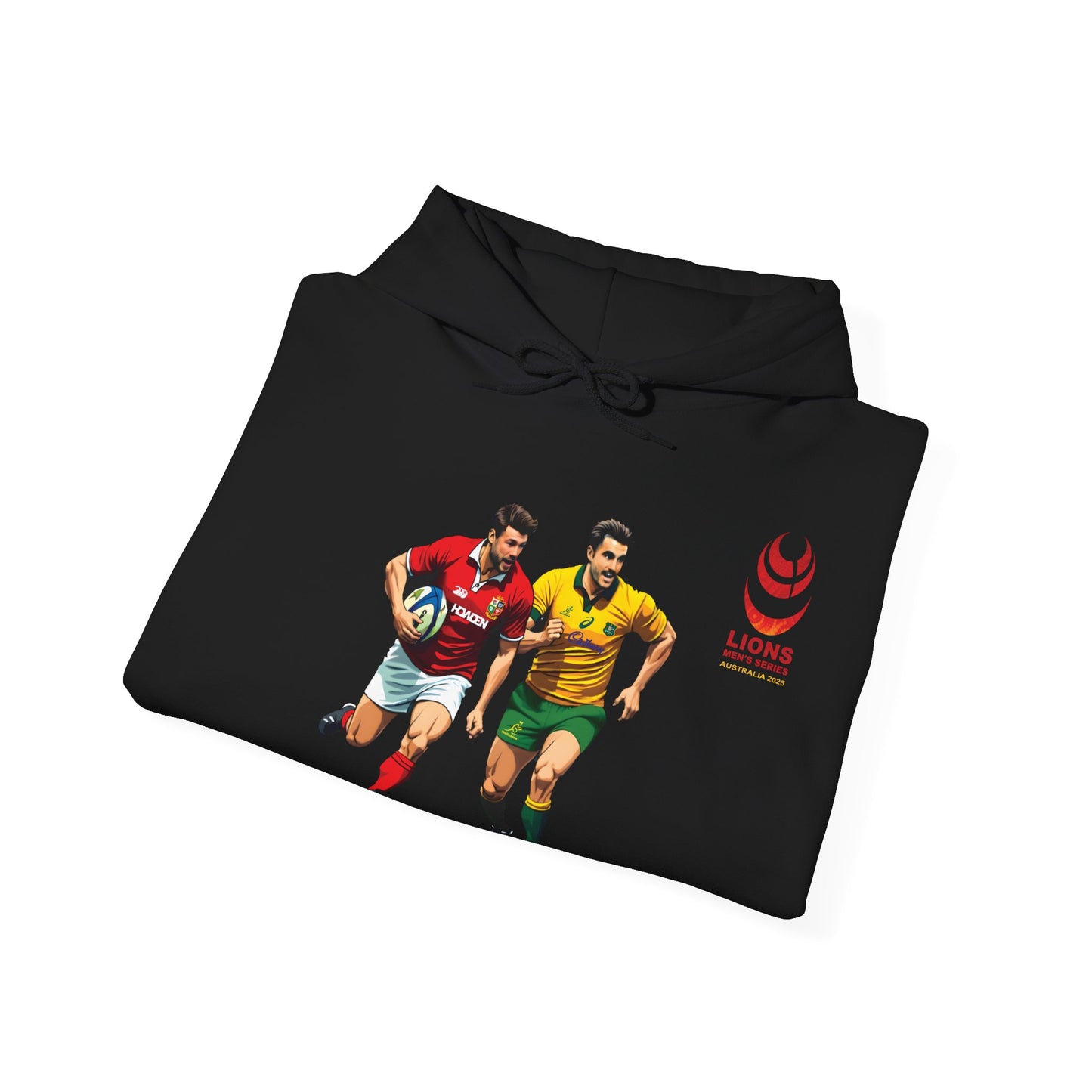 Sports-Inspired Unisex Heavy Blend™ Hooded Sweatshirt - 2025 Lions in Australia Rugby Tour Design