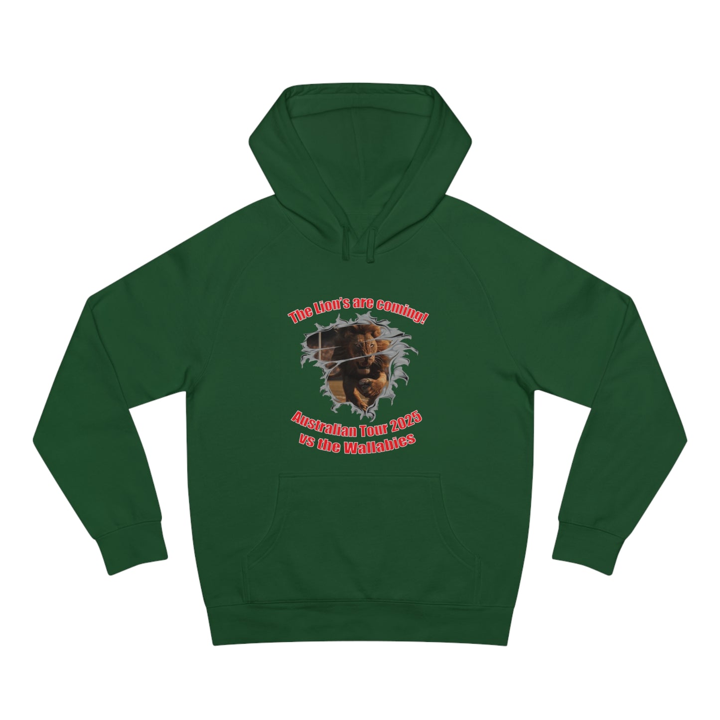 'The Lions are coming' High Quality Unisex Supply Hoodie (available in a range of dark colours)