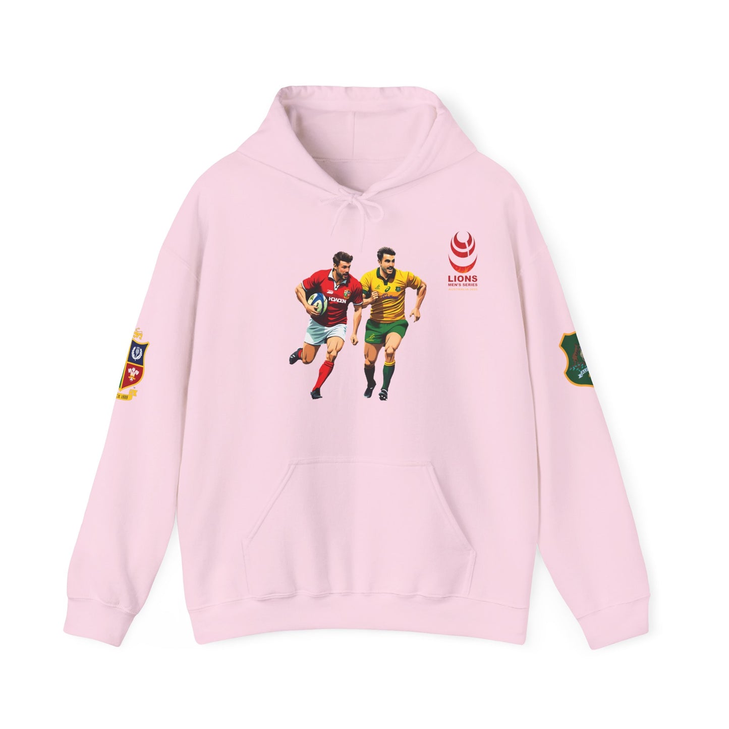 Sports-Inspired Unisex Heavy Blend™ Hooded Sweatshirt - 2025 Lions in Australia Rugby Tour Design