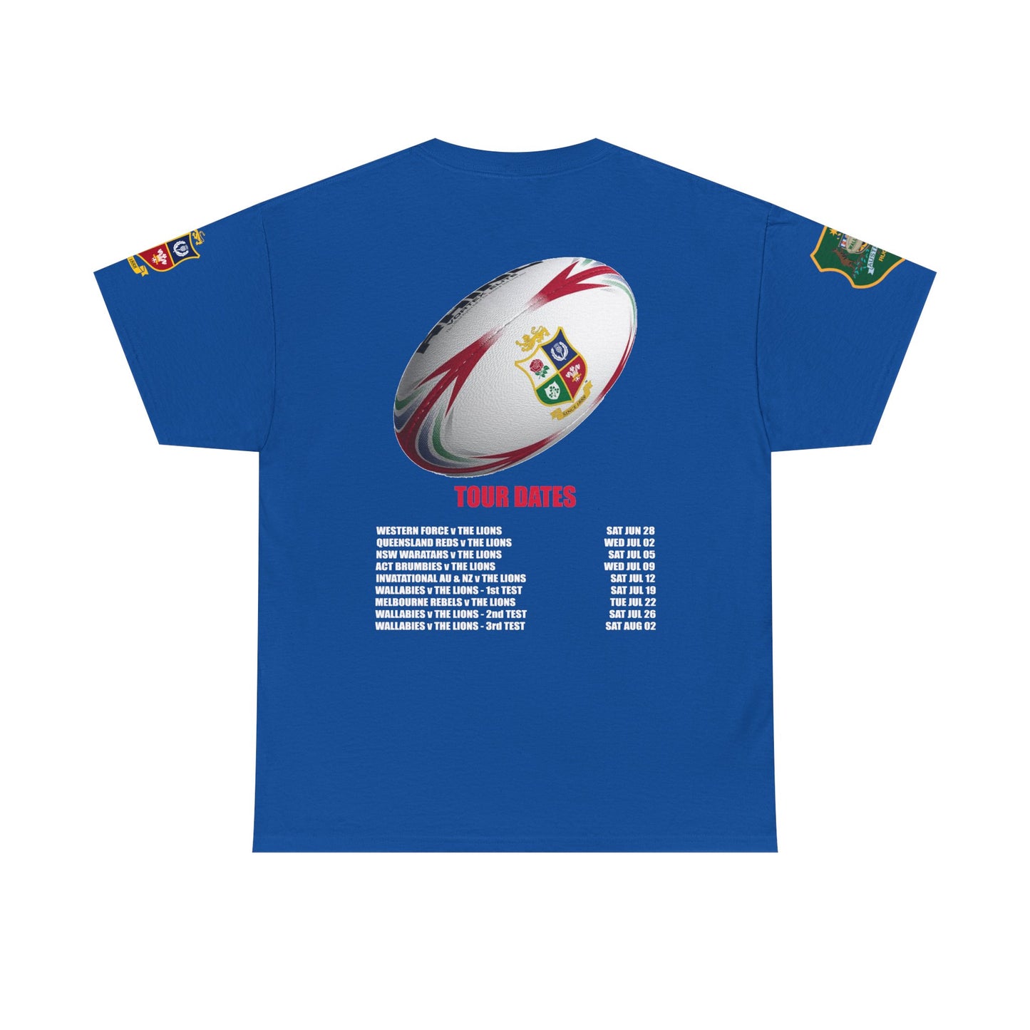 Lions Rugby Tour inspired Tee - Unisex Heavy Cotton T-Shirt - Design 2 (UK Distributor)