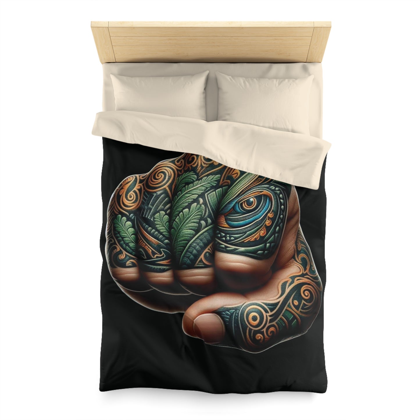 Maori Fist Microfiber Duvet Cover