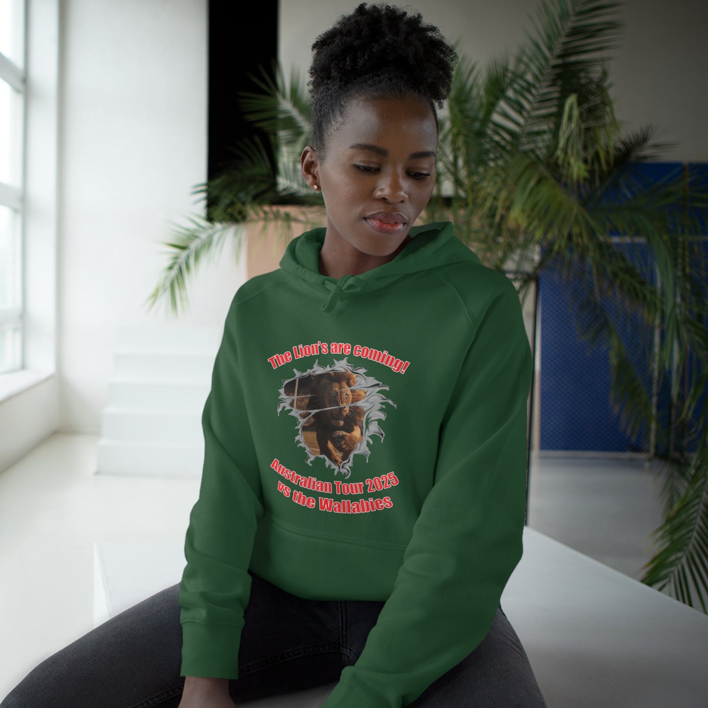 'The Lions are coming' High Quality Unisex Supply Hoodie (available in a range of dark colours)