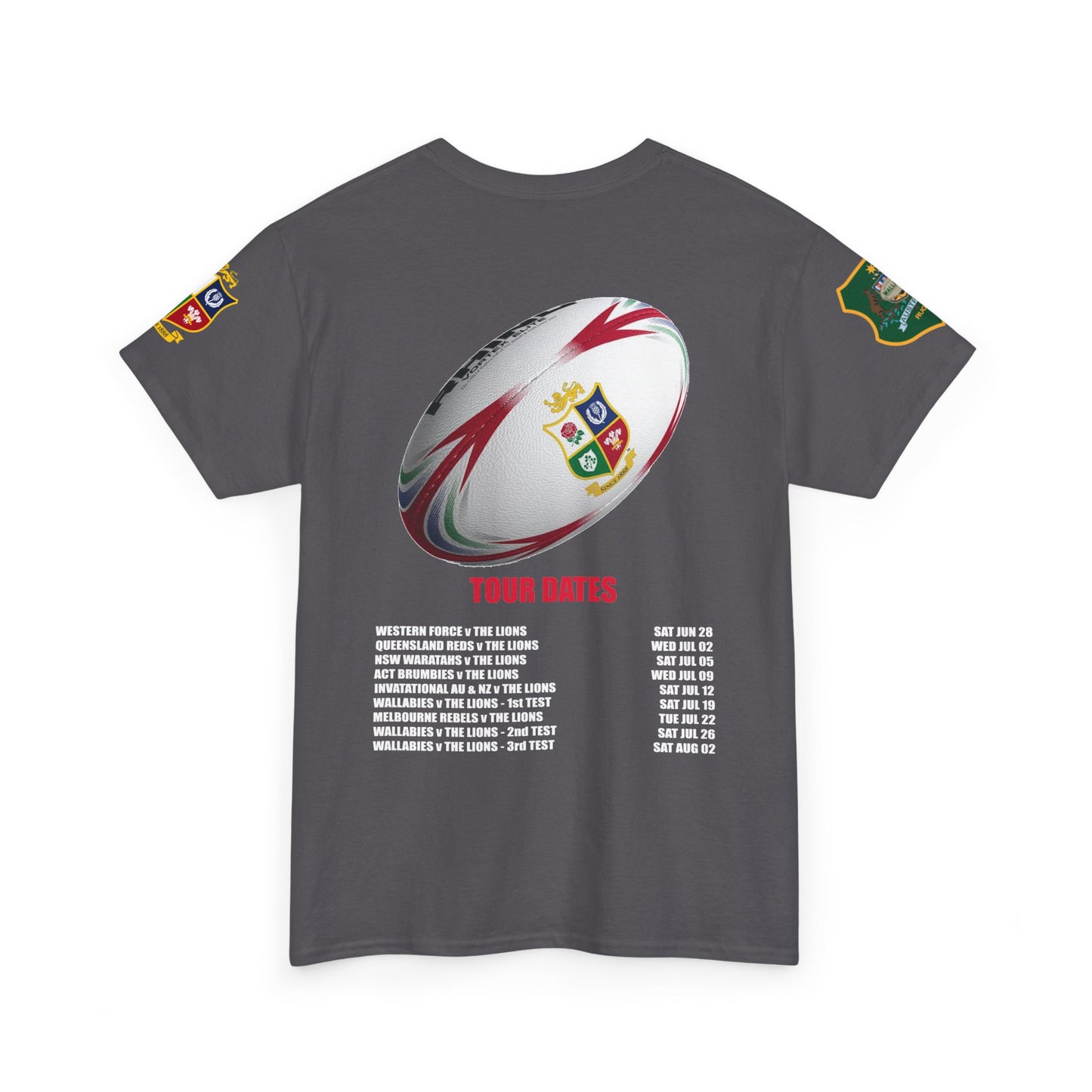Lions Rugby Tour inspired Tee - Unisex Heavy Cotton T-Shirt - Design 2 (UK Distributor)