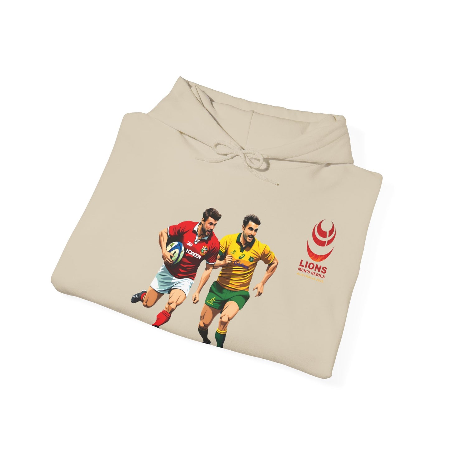 Sports-Inspired Unisex Heavy Blend™ Hooded Sweatshirt - 2025 Lions in Australia Rugby Tour Design