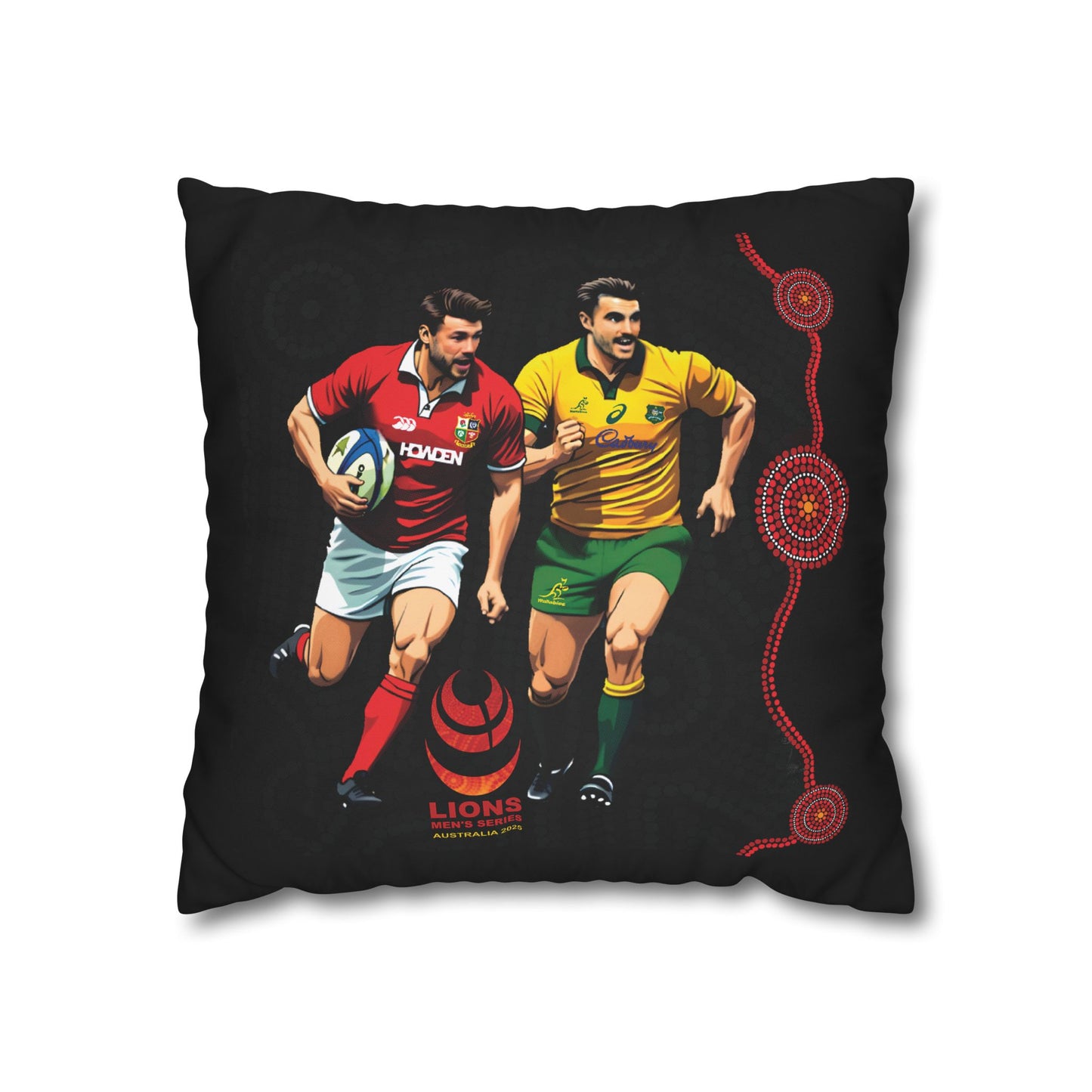 Lions Rugby Tour 2025 Collection - Square Poly Canvas Pillowcase