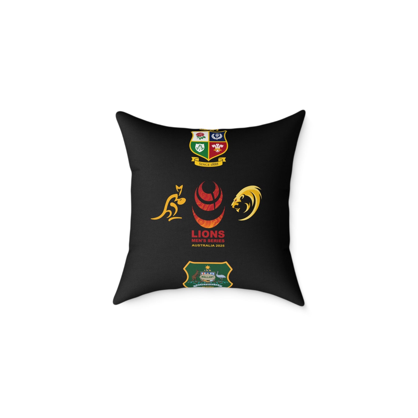 Lions Rugby Tour 2025 Collection - Square Poly Canvas Pillow