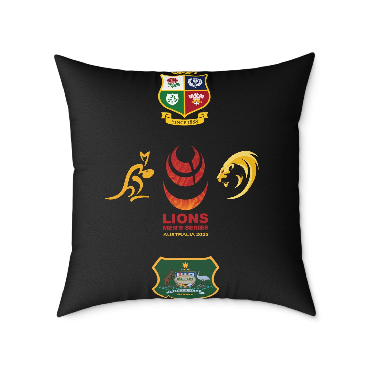 Lions Rugby Tour 2025 Collection - Square Poly Canvas Pillow