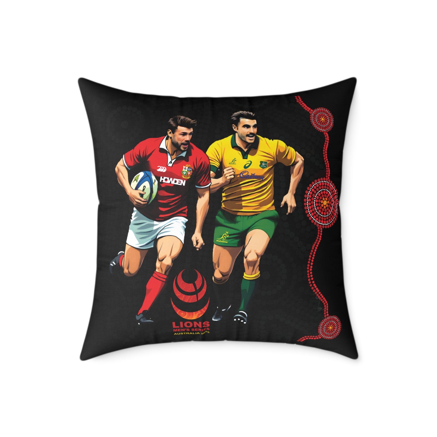 Lions Rugby Tour 2025 Collection - Square Poly Canvas Pillow