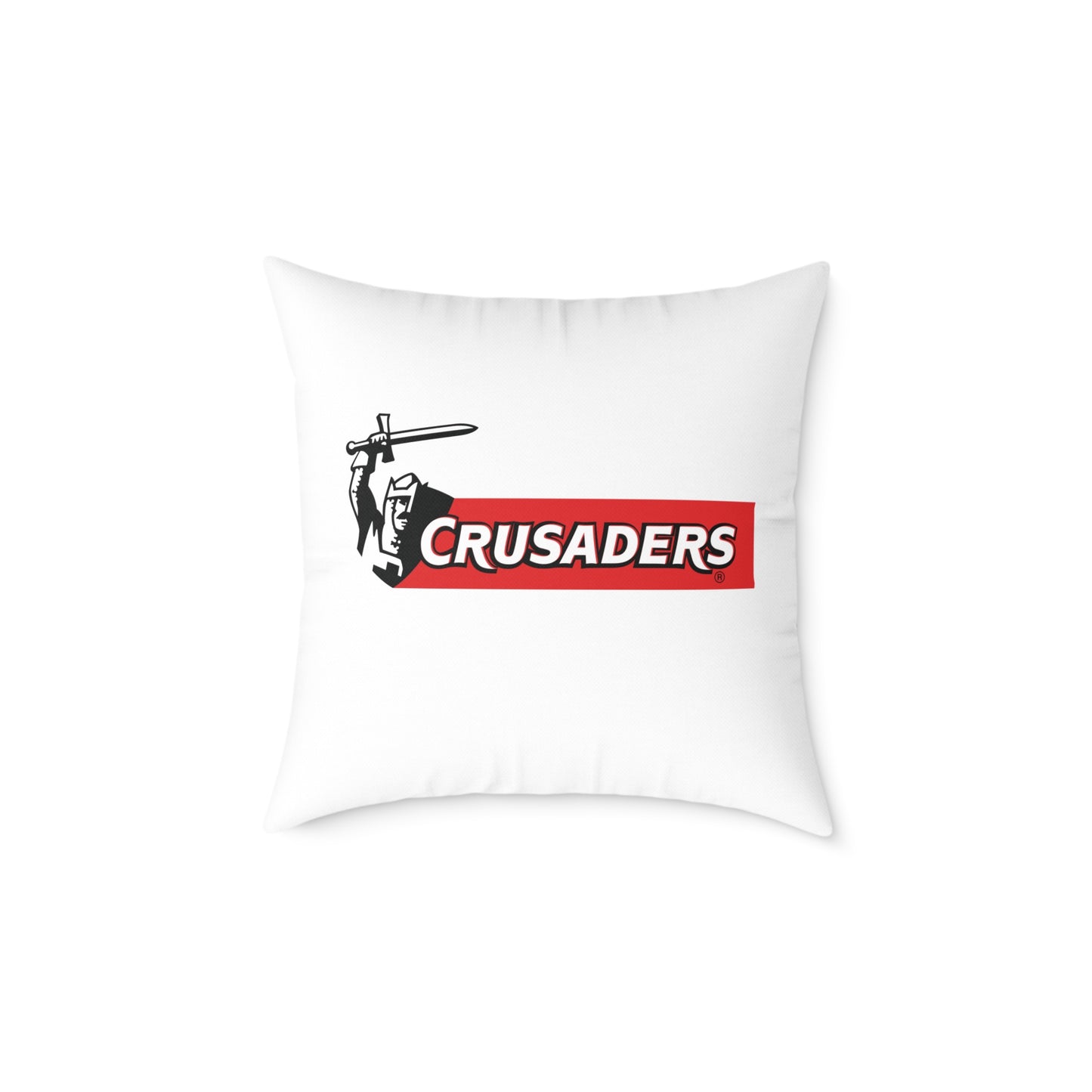 Square Poly Canvas Pillow - white