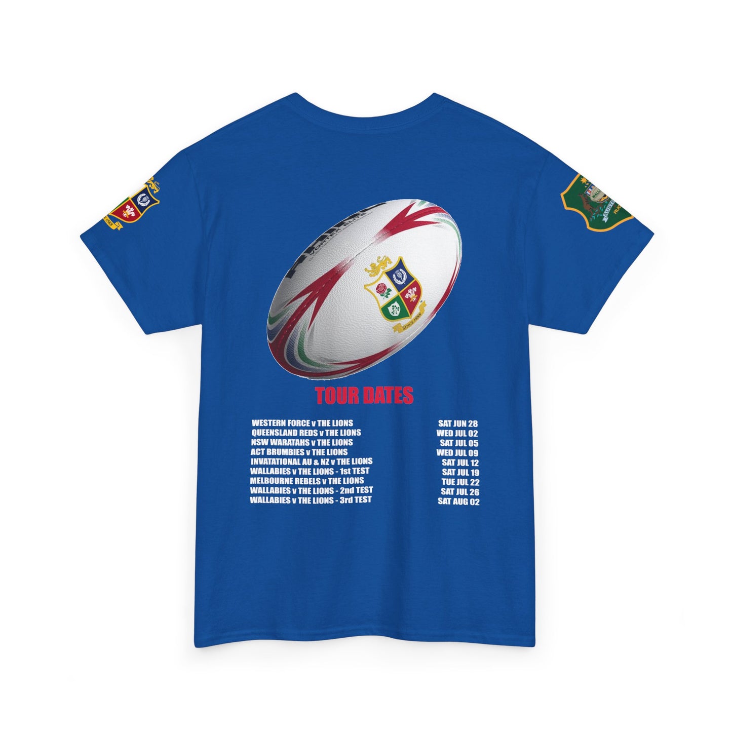 Lions Rugby Tour inspired Tee - Unisex Heavy Cotton T-Shirt - Design 2 (UK Distributor)