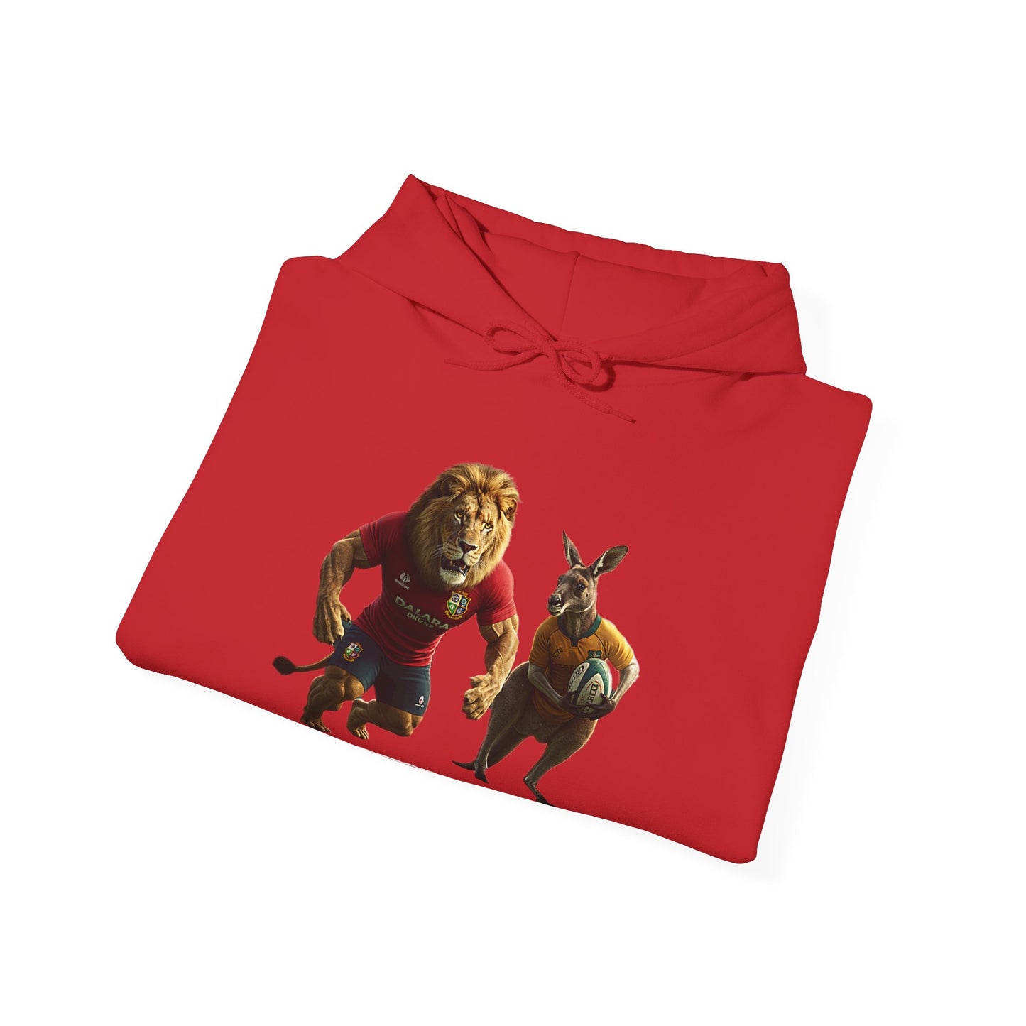 Lions Tour 2025 Rugby Legends Unisex Hooded Sweatshirt - Heavy Blend, Perfect for Sports Fans - Lion & Roo Design 2 (UK distributor)