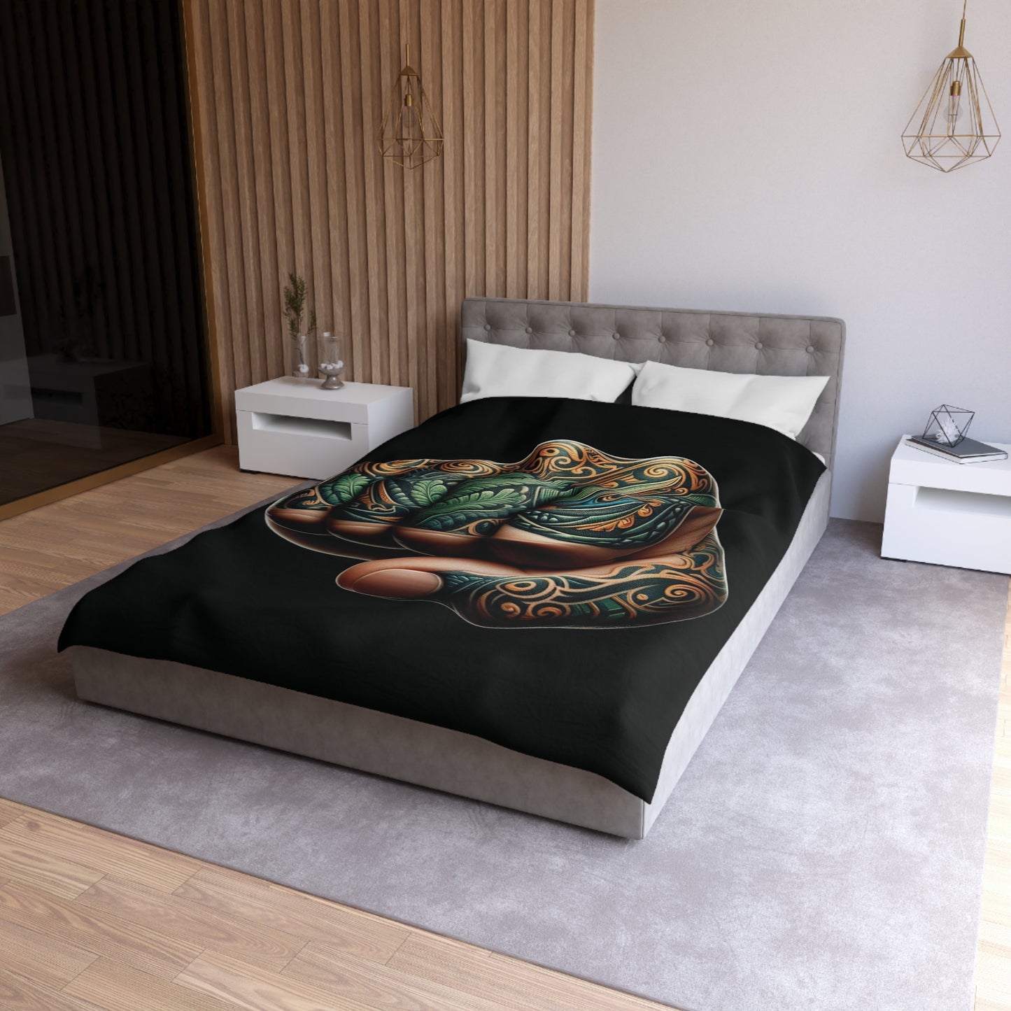 Maori Fist Microfiber Duvet Cover