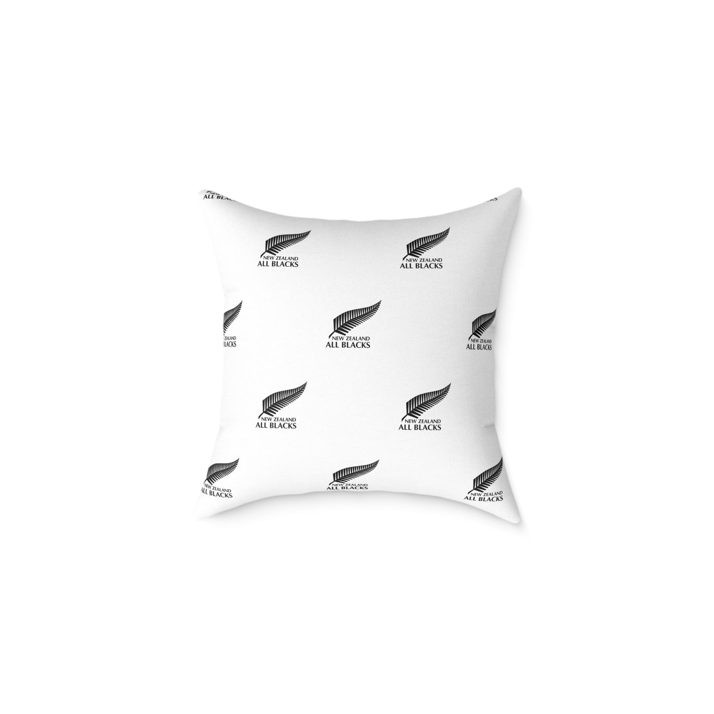 All Blacks White Square Poly Canvas Pillow