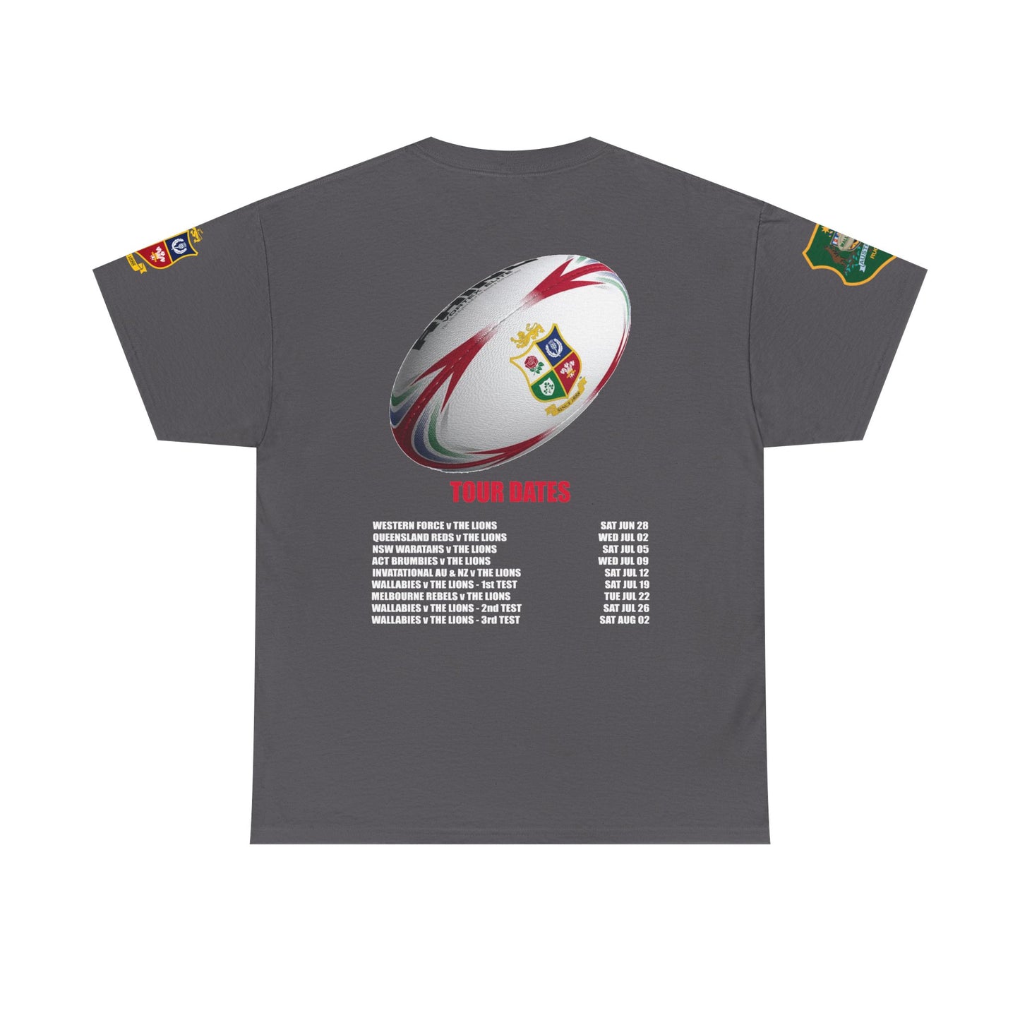 Lions Rugby Tour inspired Tee - Unisex Heavy Cotton T-Shirt - Design 2 (UK Distributor)