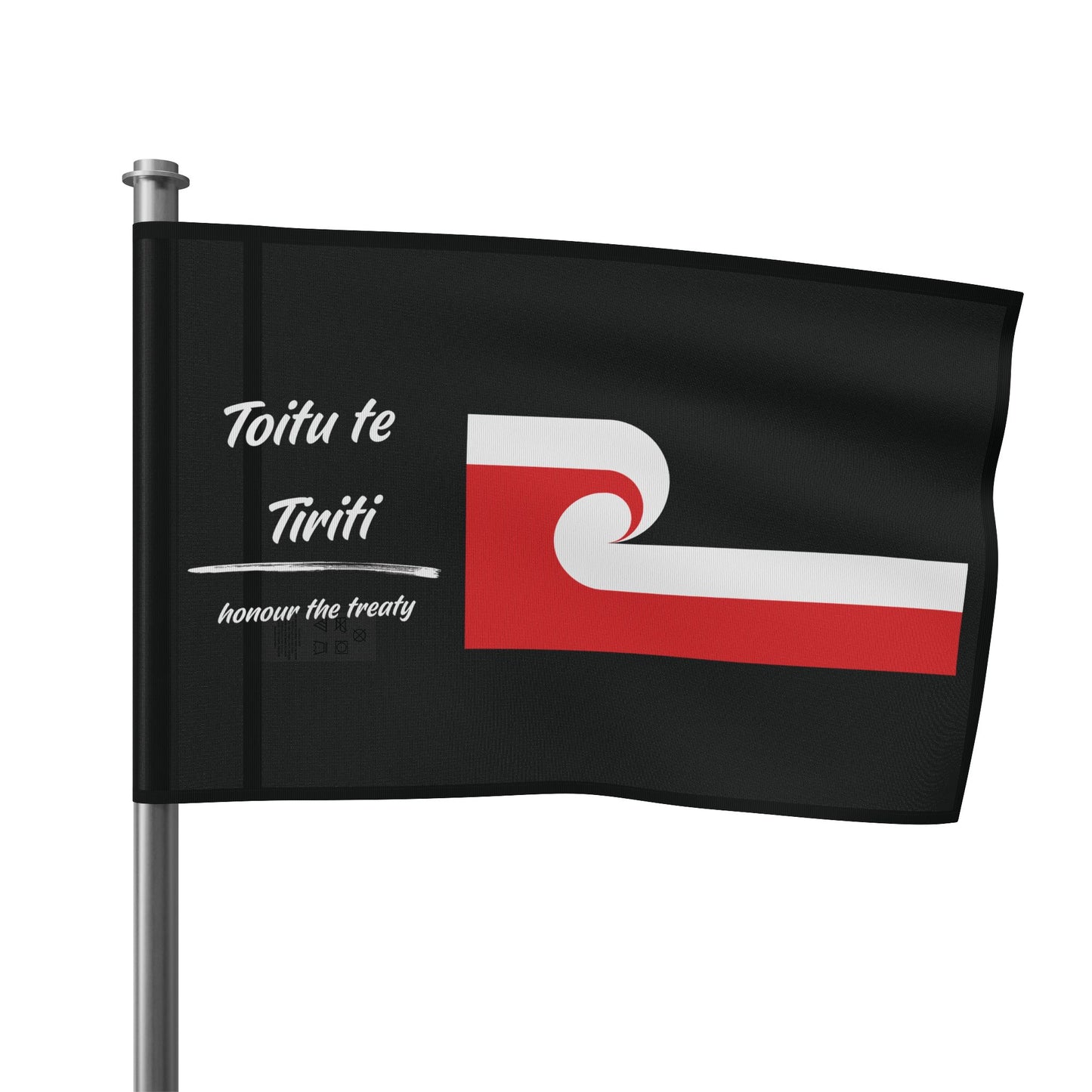 Tino Rangatiratanga & Toitu te Tiriti Single Sided Flag Ver 2 ( 3 sizes available)