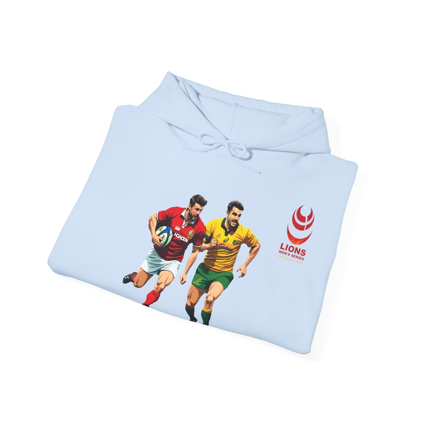 Sports-Inspired Unisex Heavy Blend™ Hooded Sweatshirt - 2025 Lions in Australia Rugby Tour Design