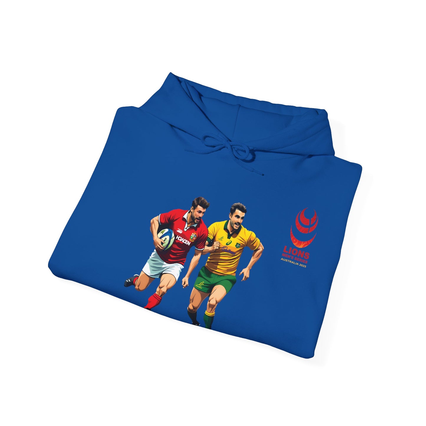 Sports-Inspired Unisex Heavy Blend™ Hooded Sweatshirt - 2025 Lions in Australia Rugby Tour Design