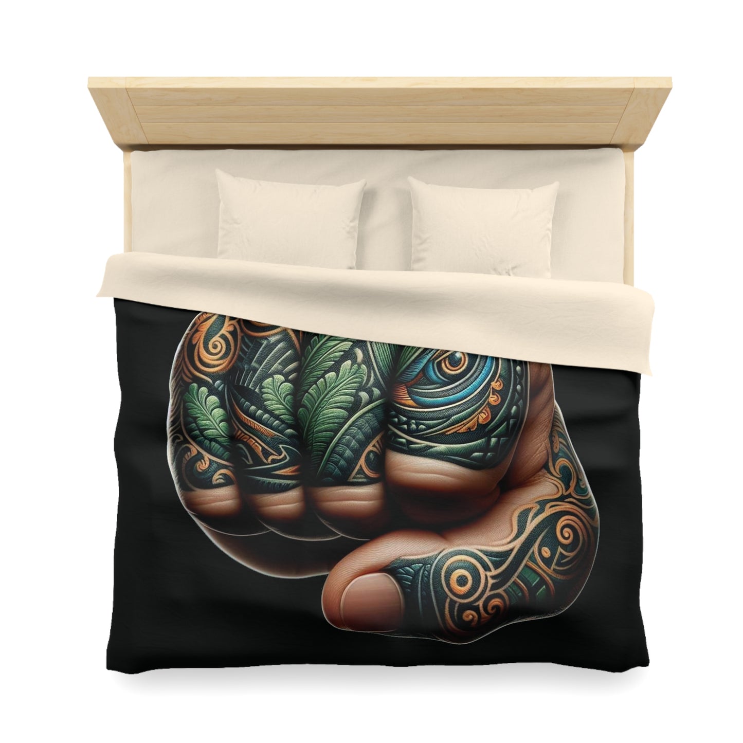 Maori Fist Microfiber Duvet Cover