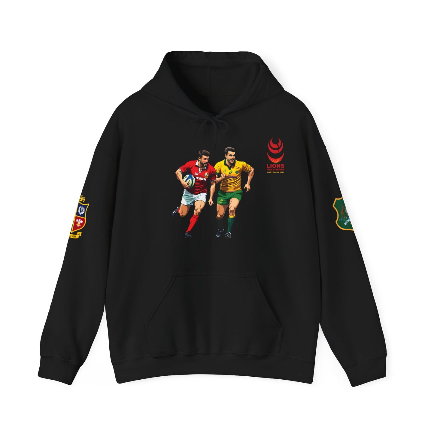 Sports-Inspired Unisex Heavy Blend™ Hooded Sweatshirt - 2025 Lions in Australia Rugby Tour Design