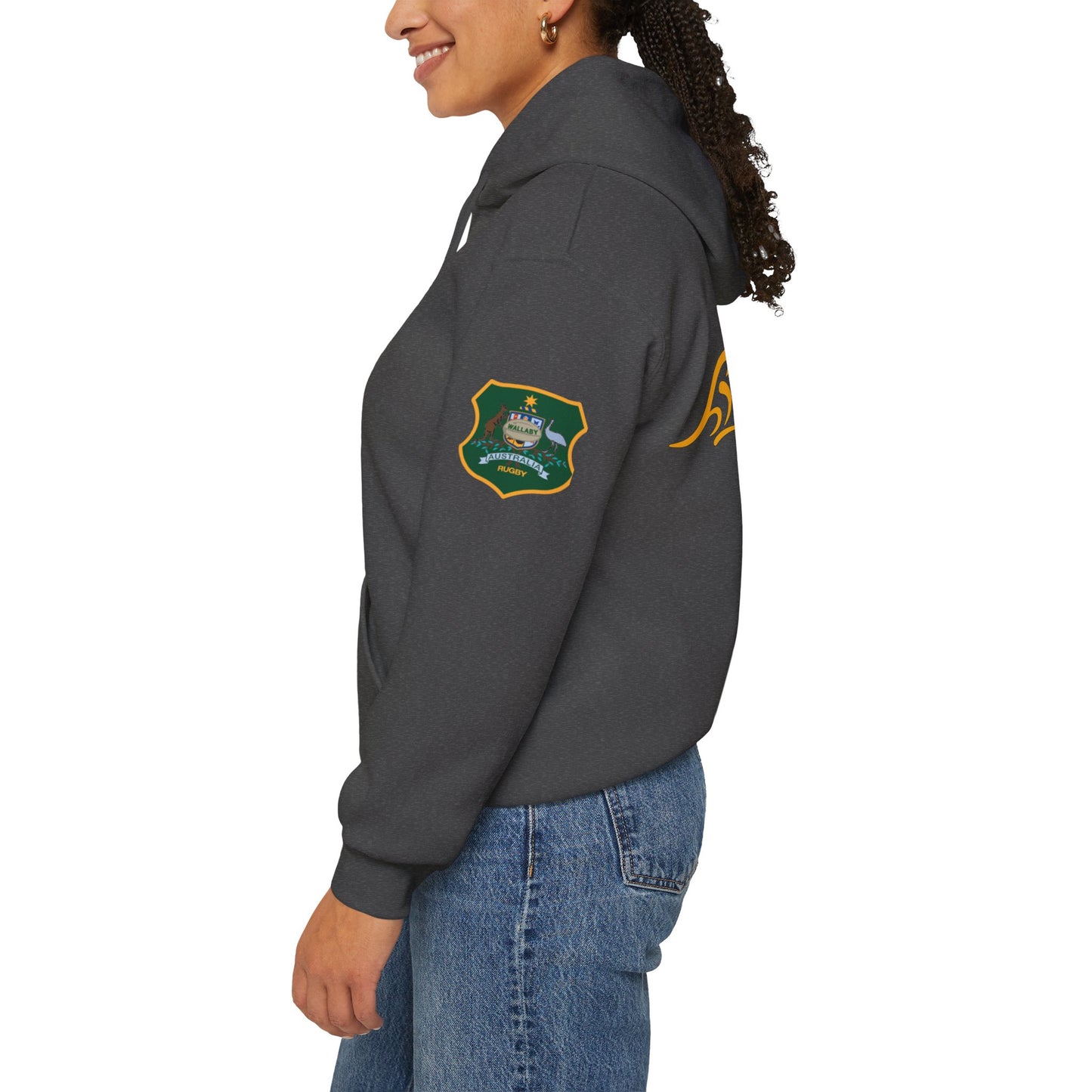 Sports-Inspired Unisex Heavy Blend™ Hooded Sweatshirt - 2025 Lions in Australia Rugby Tour Design