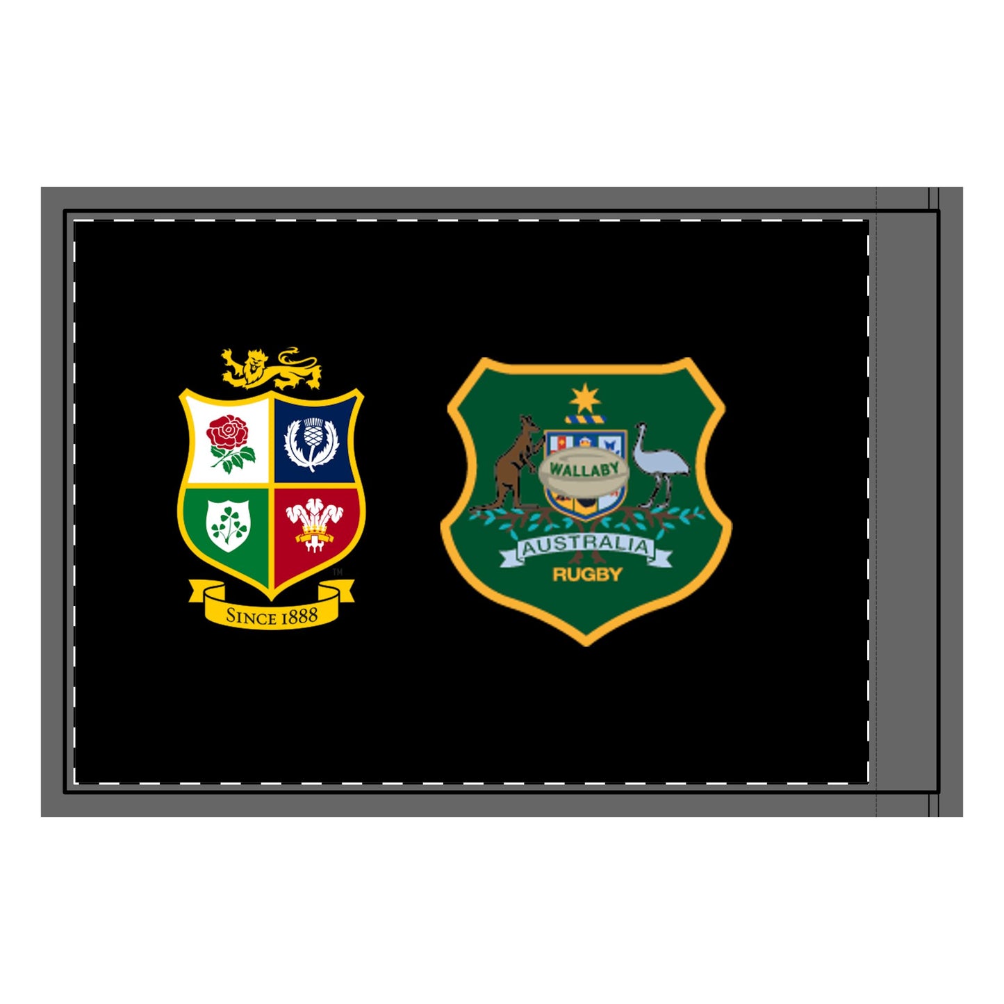 Lions Rugby Tour 2025 Collection - Double-Sided Flag - with Lions & Wallabies Crest