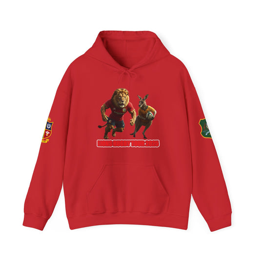 Lions Tour 2025 Rugby Legends Unisex Hooded Sweatshirt - Heavy Blend, Perfect for Sports Fans - Lion & Roo Design 2 (UK distributor)