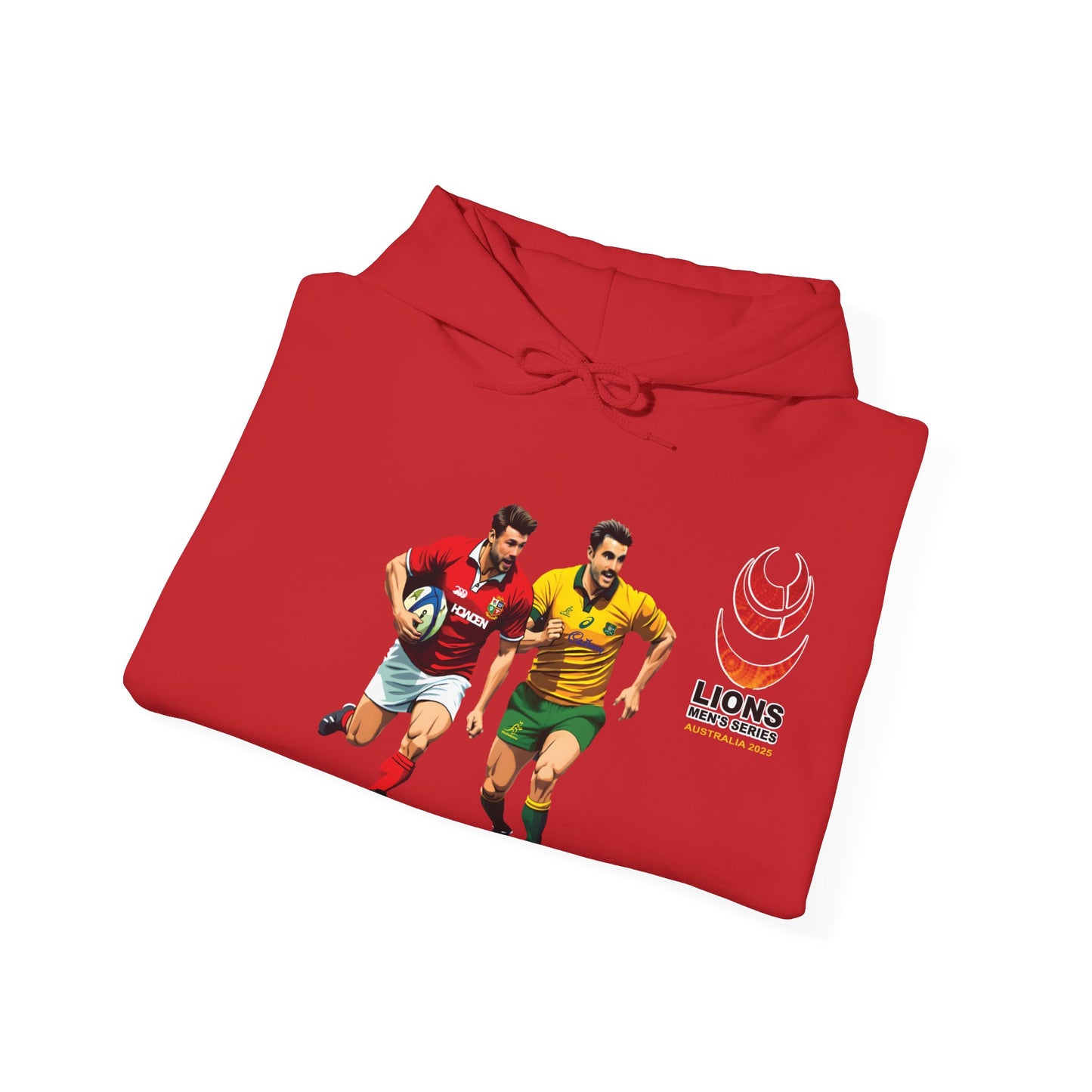Sports-Inspired Unisex Heavy Blend™ Hooded Sweatshirt - 2025 Lions in Australia Rugby Tour Design