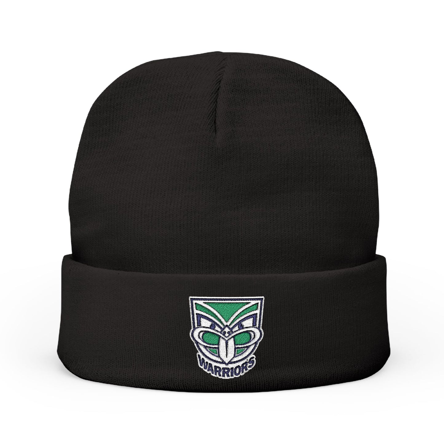 Knit Beanie (Embroidery) - Warriors - Design 2