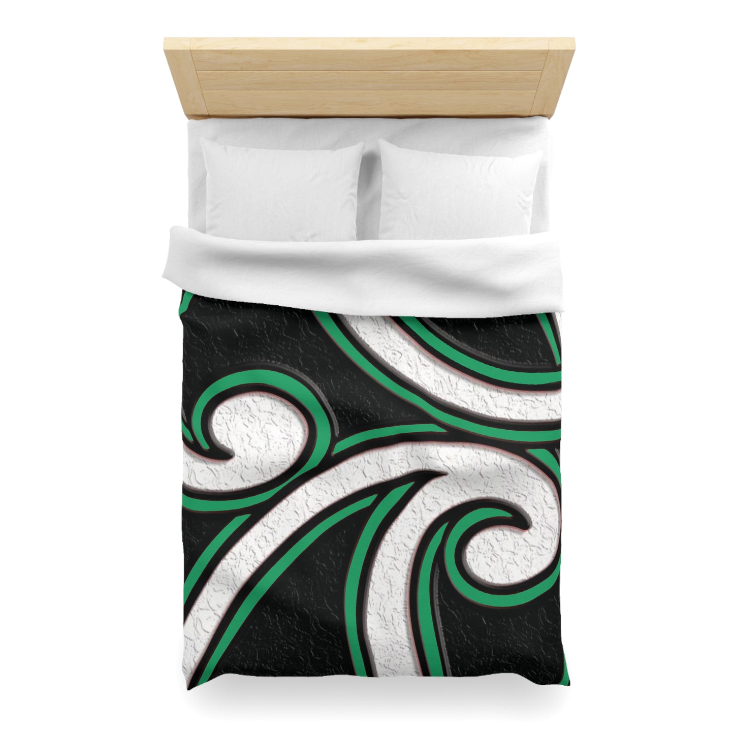 Maori Jade Koru Inspired Microfiber Duvet Cover