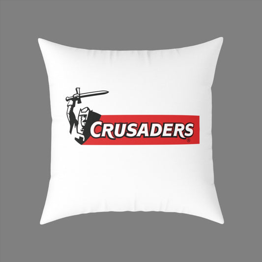 Square Poly Canvas Pillow - white