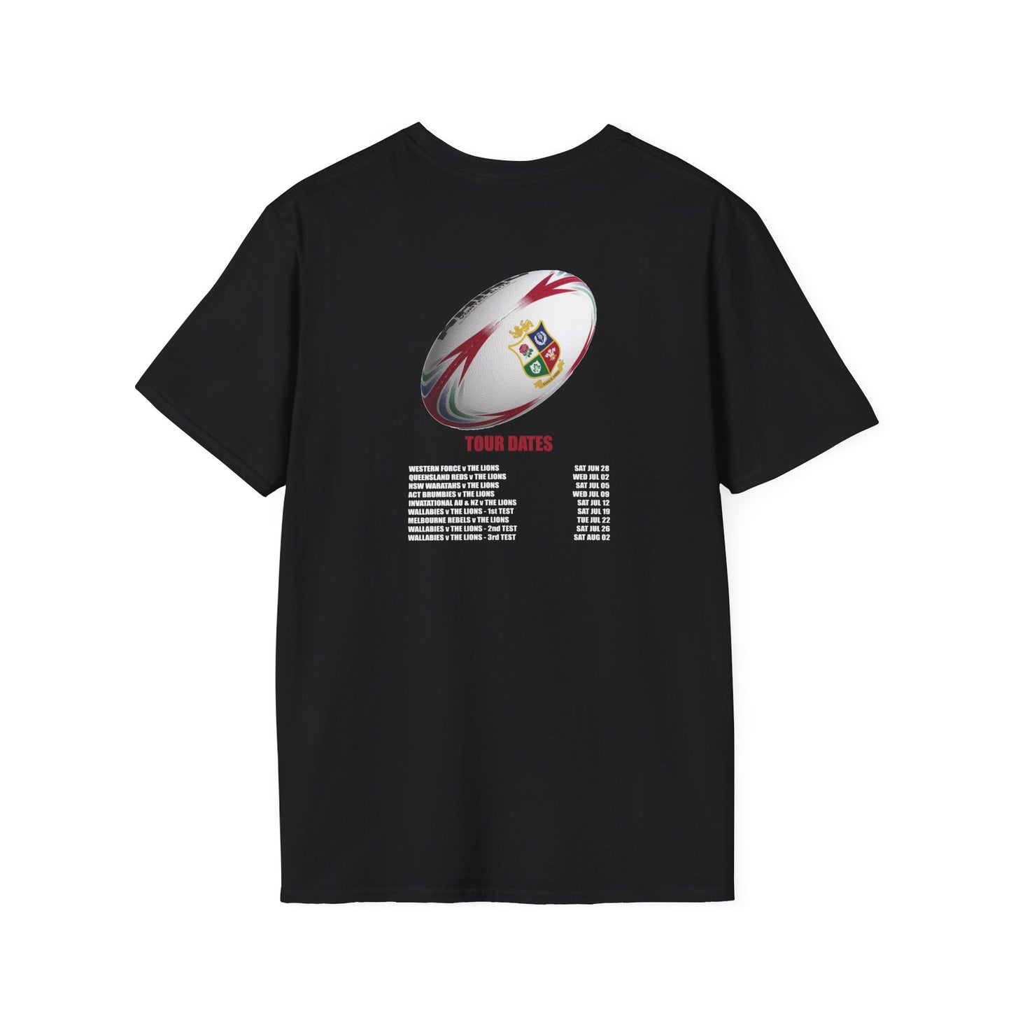 Lion's v Wallabies 2025 Tour Plain Crew Neck T-Shirt (Fully customisable)