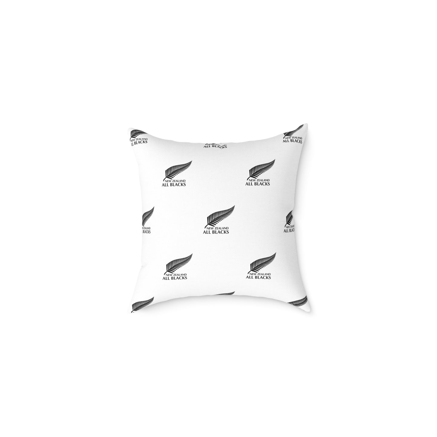All Blacks White Square Poly Canvas Pillow