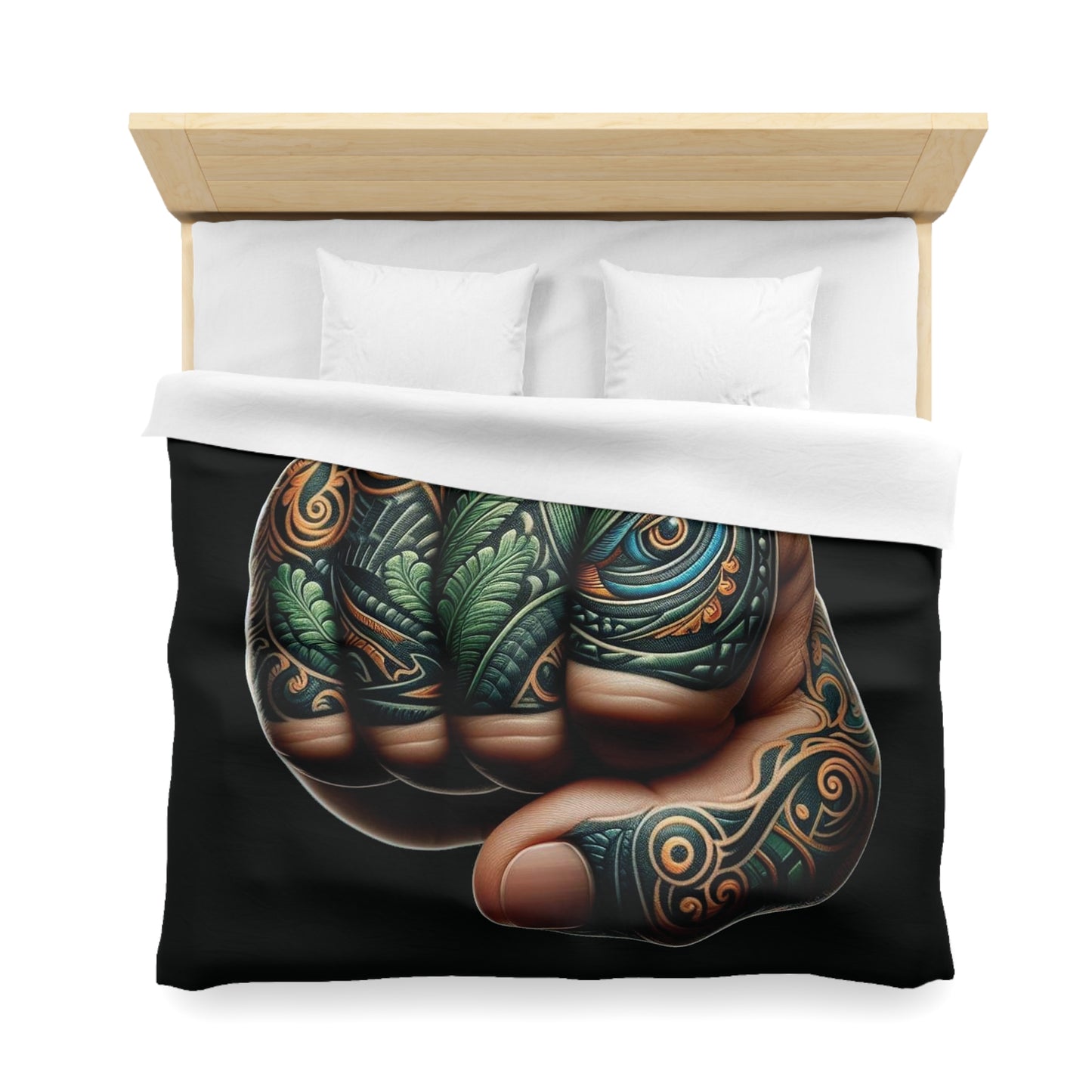 Maori Fist Microfiber Duvet Cover
