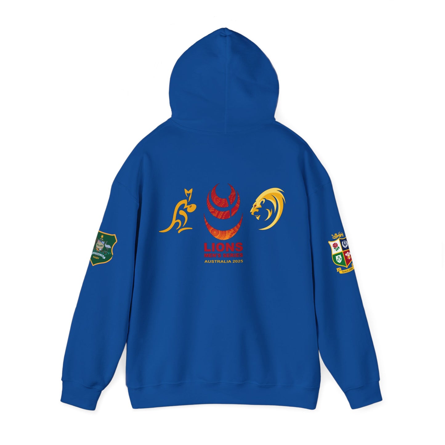 Sports-Inspired Unisex Heavy Blend™ Hooded Sweatshirt - 2025 Lions in Australia Rugby Tour Design