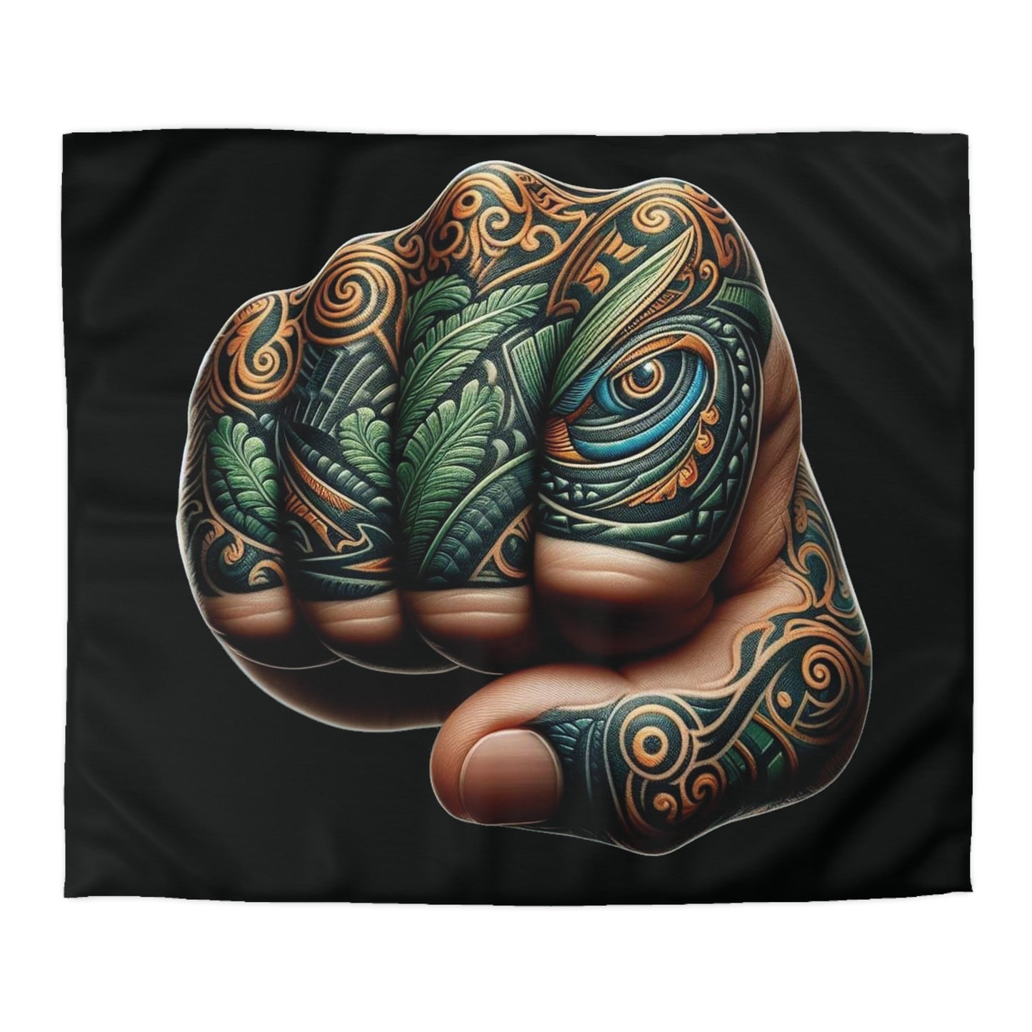 Maori Fist Microfiber Duvet Cover