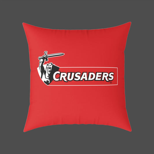 Square Poly Canvas Pillow - red