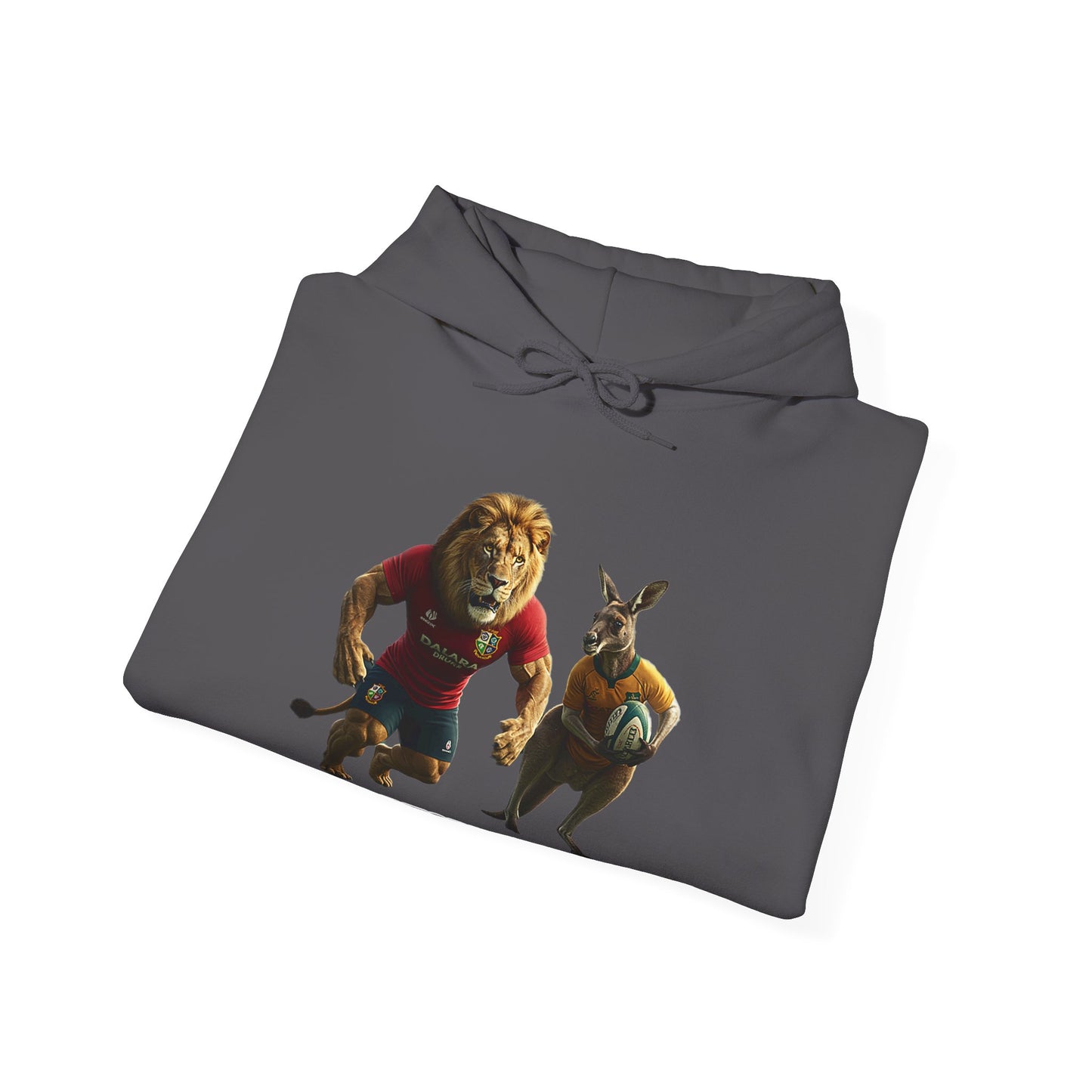 Lions Tour 2025 Rugby Legends Unisex Hooded Sweatshirt - Heavy Blend, Perfect for Sports Fans - Lion & Roo Design 2 (UK distributor)