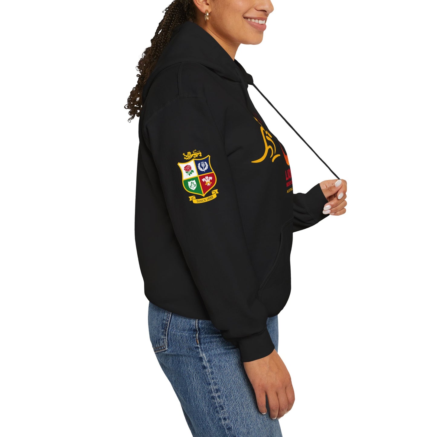 Lions Tour 2025 Rugby Legends Unisex Hooded Sweatshirt - Heavy Blend, Perfect for Sports Fans - Design 2 (UK distributor)