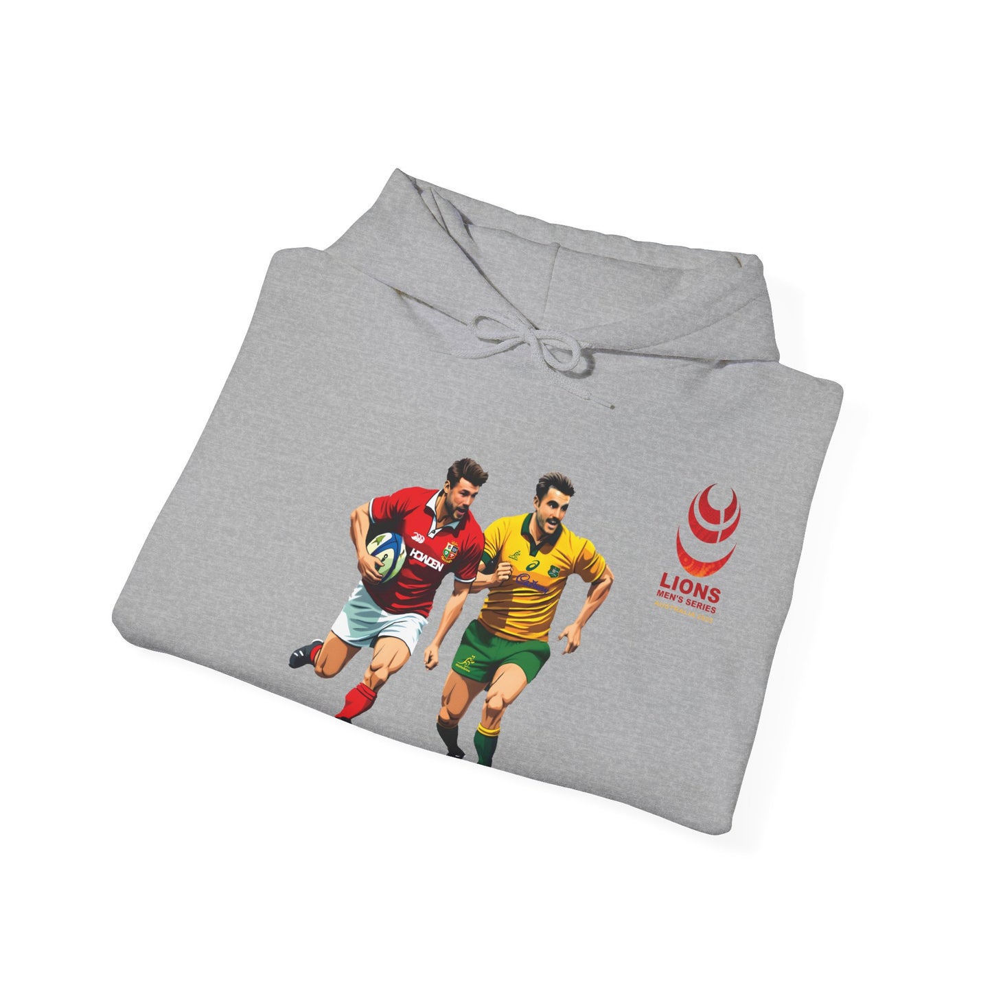 Sports-Inspired Unisex Heavy Blend™ Hooded Sweatshirt - 2025 Lions in Australia Rugby Tour Design