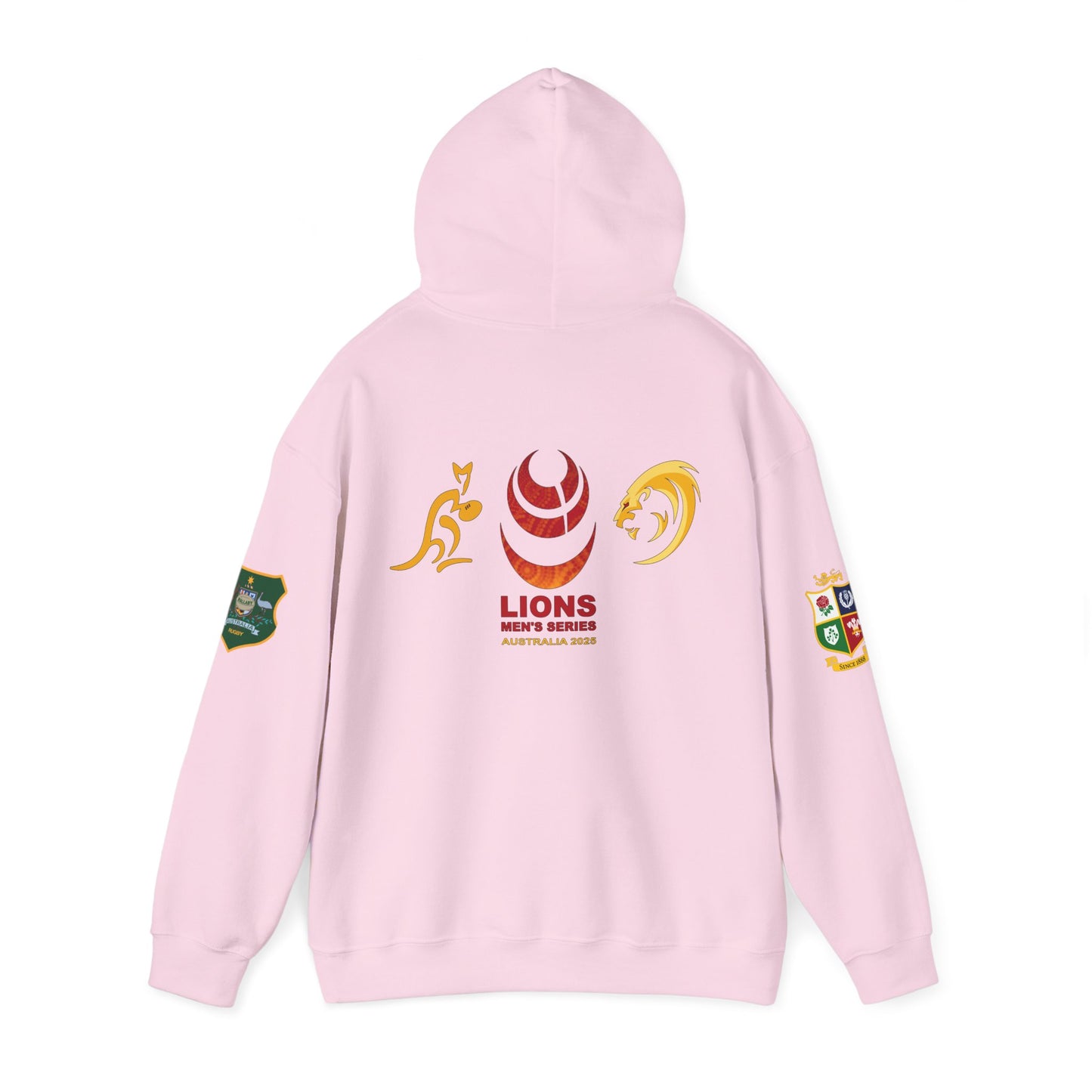 Sports-Inspired Unisex Heavy Blend™ Hooded Sweatshirt - 2025 Lions in Australia Rugby Tour Design