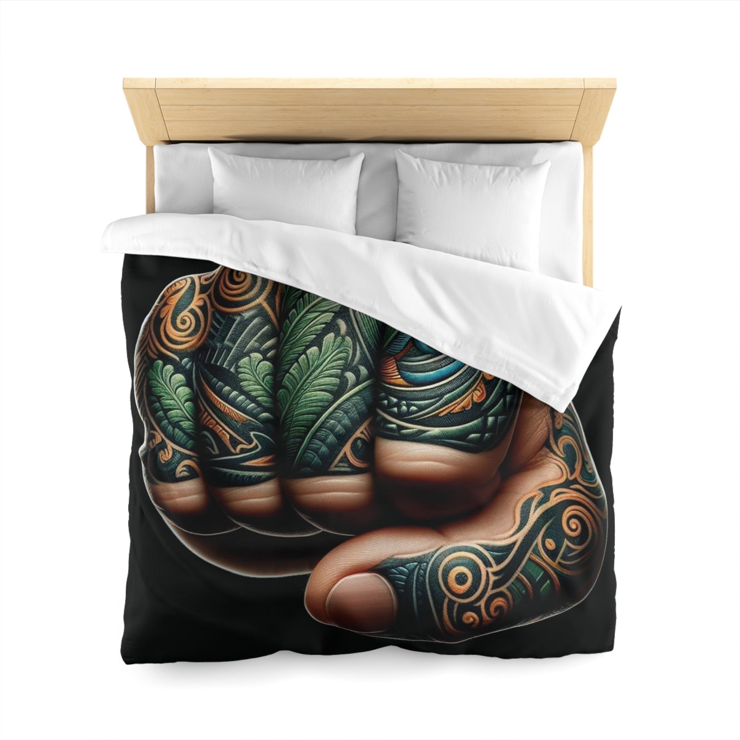 Maori Fist Microfiber Duvet Cover