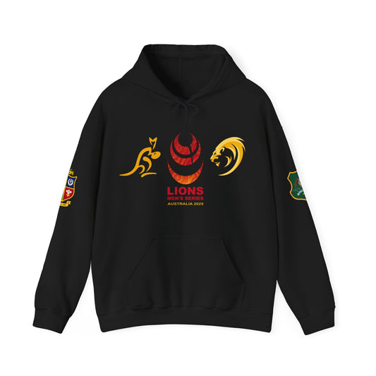 Lions Tour 2025 Rugby Legends Unisex Hooded Sweatshirt - Heavy Blend, Perfect for Sports Fans - Design 2 (UK distributor)