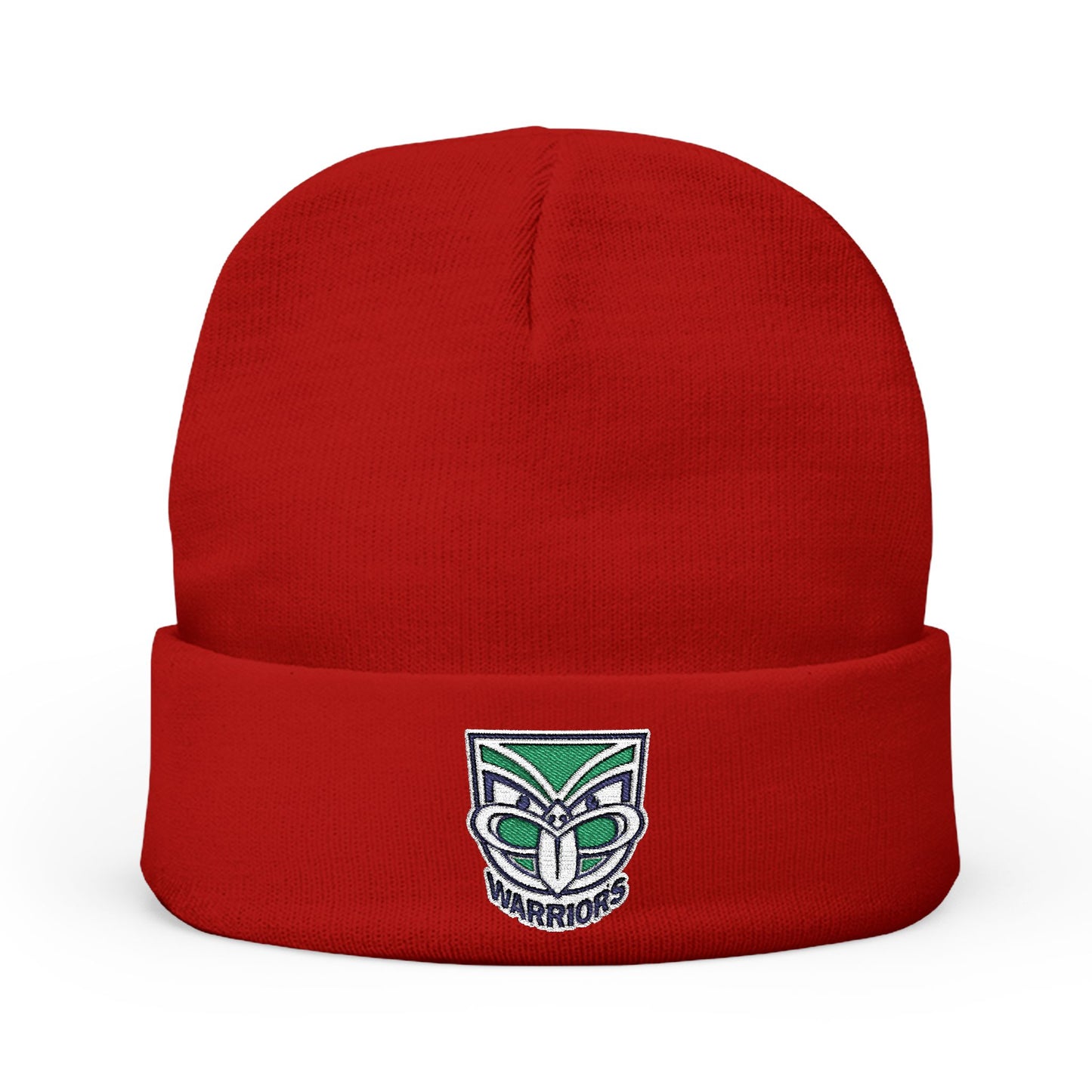 Knit Beanie (Embroidery) - Warriors - Design 2