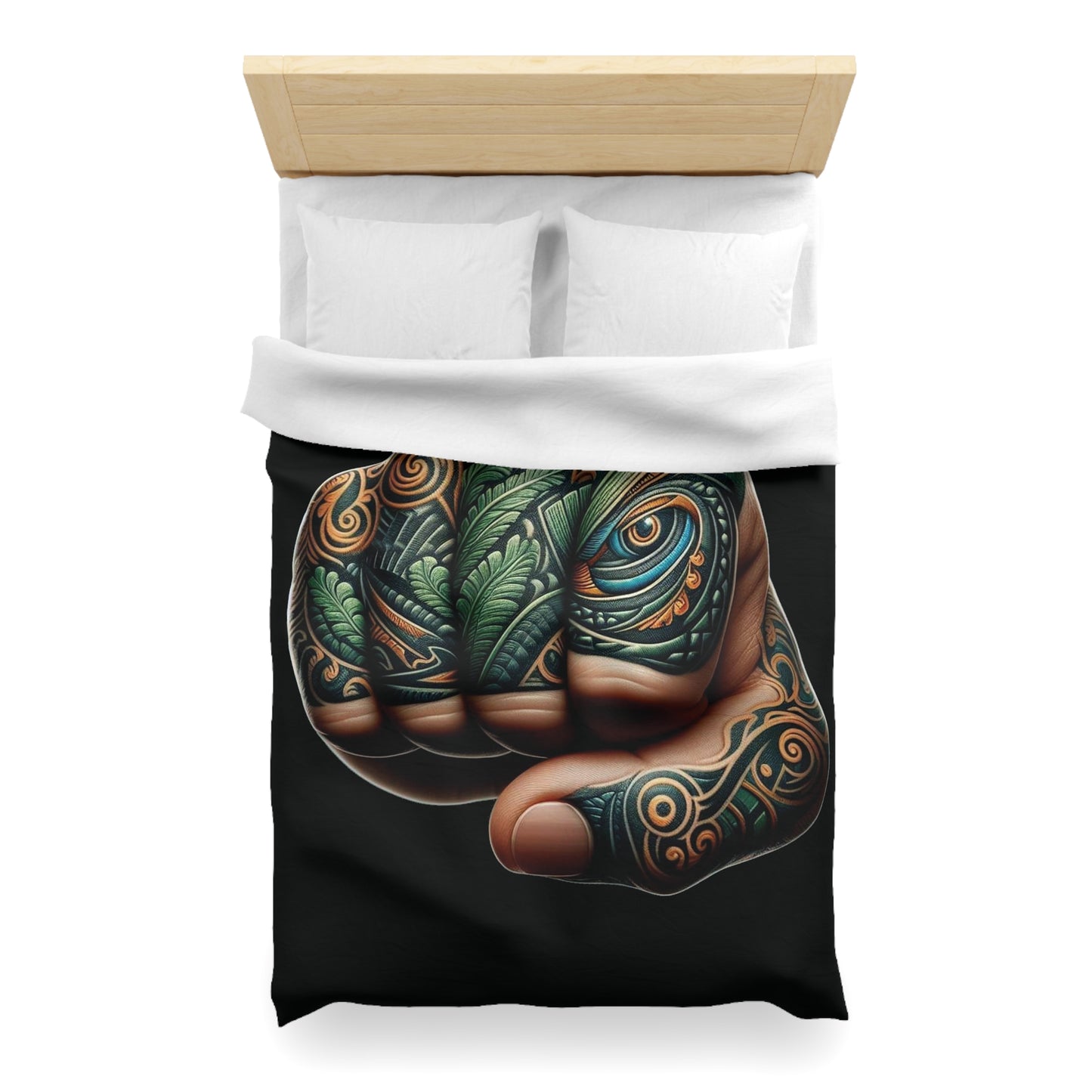 Maori Fist Microfiber Duvet Cover