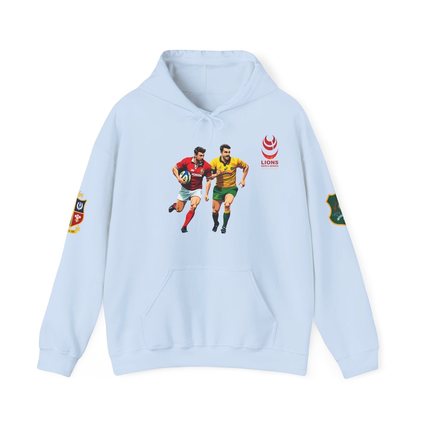 Sports-Inspired Unisex Heavy Blend™ Hooded Sweatshirt - 2025 Lions in Australia Rugby Tour Design