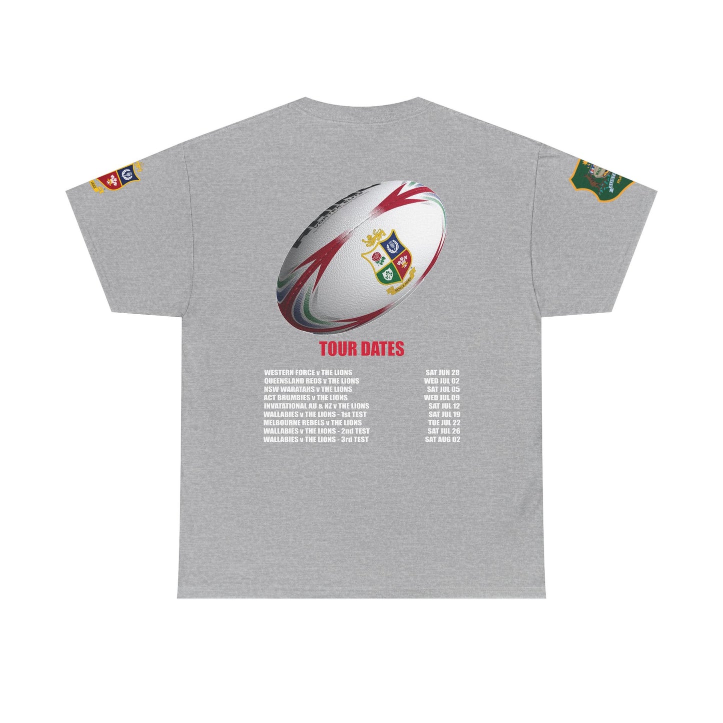 Lions Rugby Tour inspired Tee - Unisex Heavy Cotton T-Shirt - Design 2 (UK Distributor)